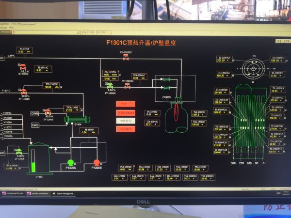 圖2 5月7日，3號氣化爐升溫實時畫面。.jpg